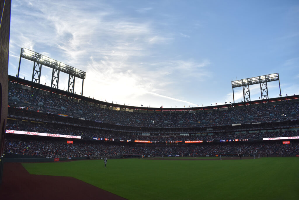 Oracle Park from the 415.