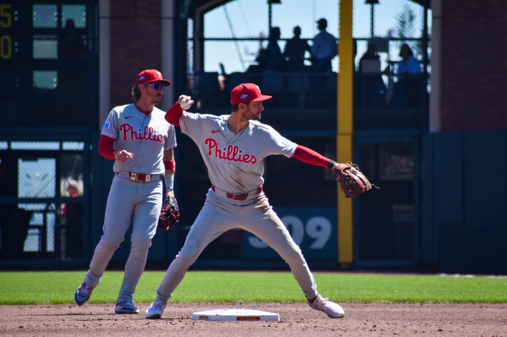 Game photography from Giants Phillies, Trea Turner