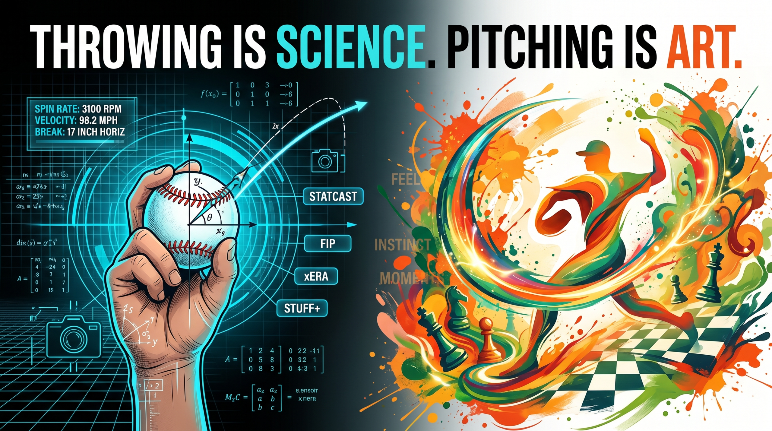 Throwing is Science. Pitching is Art.