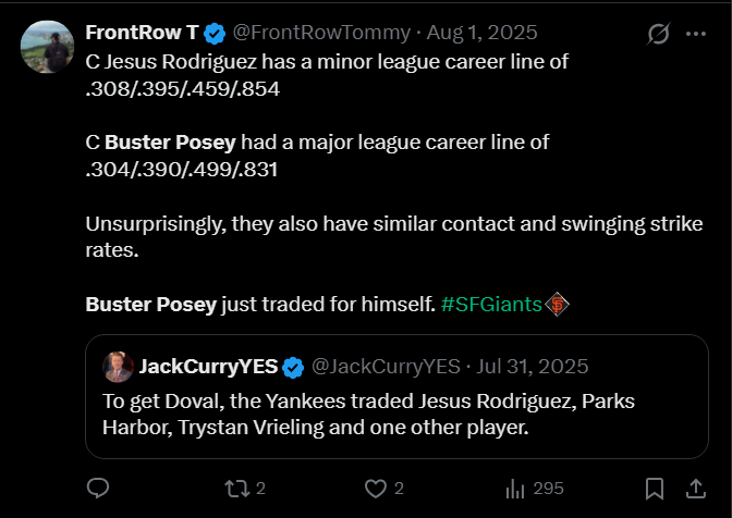 The catching replacement in the Patrick Bailey Trade