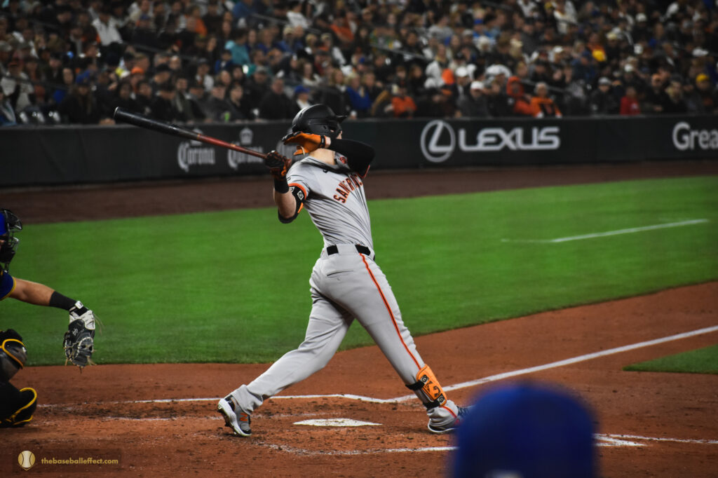 Mike Yastrzemski back swing, T-Mobile Park 2024